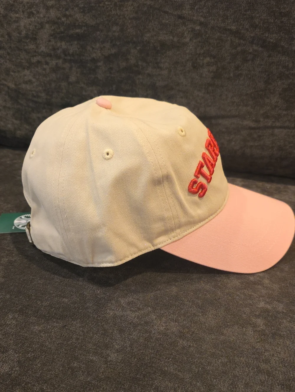 Starbucks Pink Hat & Pink Claw Clips